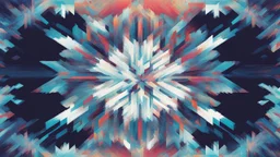 digital glitch pattern snowflake geometric abstraction by per kirkeby