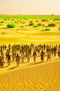 Sudan, migrating people desert