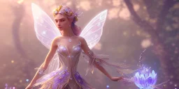 crystal subtle flower in a galactic ambiance beautiful fairy, transparent, delicate colors, in the foreground, full of details, smooth，soft light atmosphere, light effect，vaporwave colorful, concept art, smooth, extremely sharp detail, finely tuned detail, ultra high definition, 8 k, unreal engine 5, ultra sharp focus