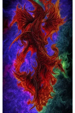 hell demons flying pencil fractal fire souls