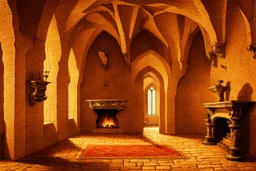 interior of medieval castle