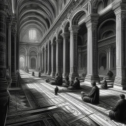Chat-Gpt Style / Photography :Ultra-realistic, cineastic fine-art picture with strong conceptual art, mixed with hyper-detailed pencil drawing (approx. two-thirds of the image in monochrome graphite style) and a targeted, intensive use of color (one-third of the image in luminous, glass-like colors), museum quality like an exhibition piece in a modern gallery, extremely precise line management, finest engraving, realistic material effect of stone, glass and reflections, con