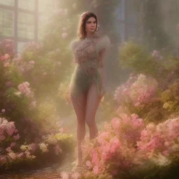 one big crystal subtle in a galactic ambiance with a beautiful girl, transparent flowers, delicate colors, in the foreground, full of details, smooth,soft light atmosphere, light effect concept art, smooth, extremely sharp detail, finely tuned detail, ultra high definition, 8 k, unreal engine 5, ultra sharp focus