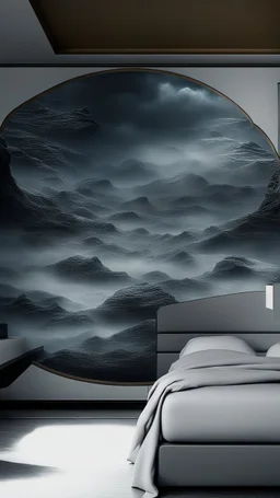 ,surrealism of the dark of a nightmare ten miles high and six foot deep, hyper photorealistic, hyper detailed dark art color, high resolution, fog, octane render, tilt shift, HDRI Environment, all pictures dark gray