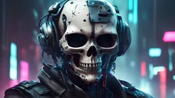 race skull cyberpunk