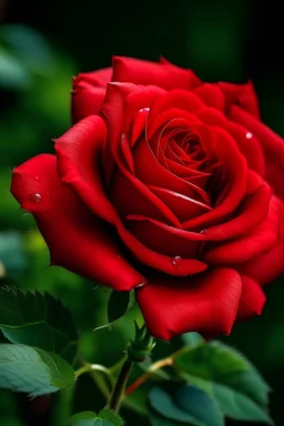 a beautiful red rose flower