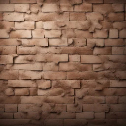 Hyper Realistic Brown Grunge Wall with few Bricks appearing