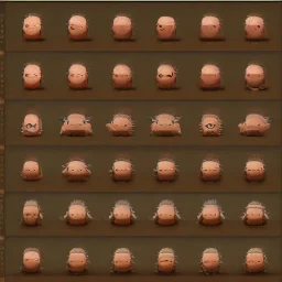 sprite sheet character, rimworld style