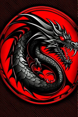 logo of a red and black dragon