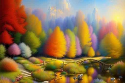 beautiful dream, painting, mystical, fine brush strokes, high quality, masterpiece, insane detail, Neo-Impressionism, pastel colors,