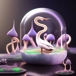 swan stretching yoga master in a glass shield mushroom, power surge , maze background , levitated lab equipment, 4k, Highly Detailed, Masterpiece, perfect eyes, Digital Illustration, Cinematic Lighting, Realistic, Sharp Focus, Centered, Beautifully Lit, Bioluminescent by Stanley Artgerm Lau