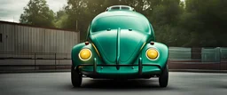 blimp vw-beetle hybrid, retrofuturistic, phototrealism