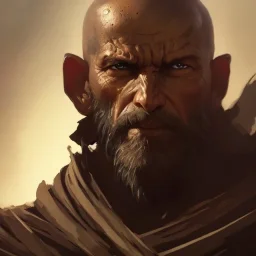 Portrait of a monk, grimdark, Frank Frazetta, Greg Rutkowski, hyperdetailed, dnd, trending on Artstation, Splash screen art, dynamic lighting, hyperdetailed, intricately detailed, a masterpiece, 8k resolution