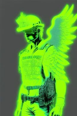 neon-yellow and white nephilim watcher super cop