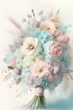 Bouquet of flowers , pastel colors