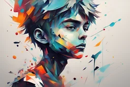 abstract boy art