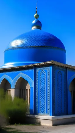 Mosque with blue roof