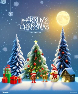 Cute tiny world Christmas diorama