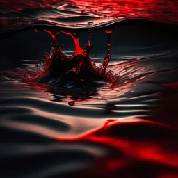 black and red water