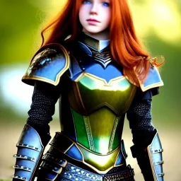 realistic, hyper detailed, stunningly beautiful 16 year old teen girl, long ginger hair, green eyes, medium freckles, full lips, revealing leather armour, full body and head, exposed c-cup breasts, stern expression, full frame, petite, ignore NSFW, shortbow, quiver on hip, sexy