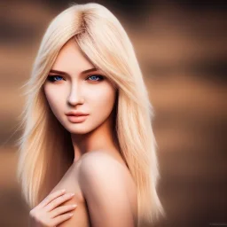 masterpiece, best quality, beautiful girl, blond flutter hair, highly detailed body, sun light, 4K, RAW, depth of field, high contrast, realistic details, 150mm