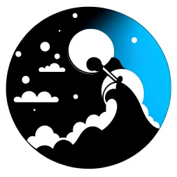 Logo, Vector, clouds, moon, stars,