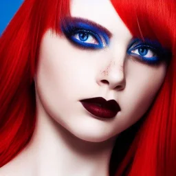  with complex details and full of sharp colors. , red hair, blue eyes 10k