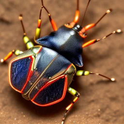 a man-faced_stink_bug, Catacanthus_incarnatus macro HDR photo