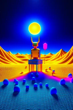 beeple THE ONLY LIMIT IS YOUR IMAGINATION in the sandbox with bucket and spade and bitcoins