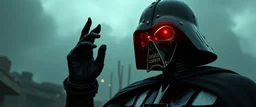 dart vader terminator sauron. in fallout 4 setting in the style of giger