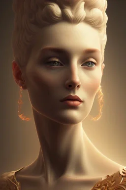 Fire theme art, Portrait of a woman by Michelangelo, 8K, close-up face