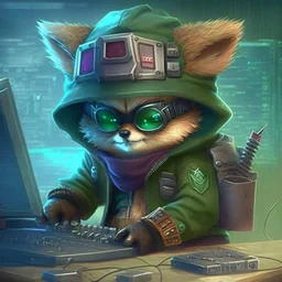 Teemo from League of Legends, as a Hacker