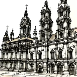 ink pen of santiago de compostela's cathedral