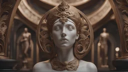 High-end, Die Partei sculpture, 4th dimensional space, awesome cinematic-quality photography, Art Nouveau-visuals, Vintage style with Octane Render 3D technology, hyperrealism photography, (UHD) with high-quality cinematic character render, Insanely detailed close-ups capturing beautiful complexity, hyperdetailed, intricate, 8k