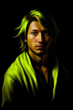 Portrait of Tidus, from Finale Fantasy X; Caravaggio style
