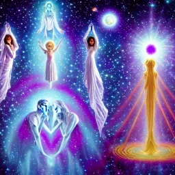 the helpers from beyond the veil, astral realm, cosmic beings of love and light