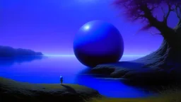 A purple cybernetic realm painted by Birge Harrison