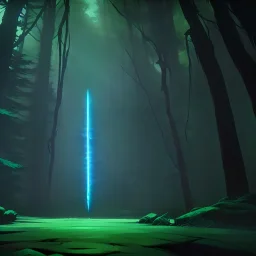 Sword in the middle of dark forest