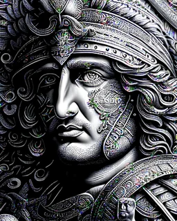 Alexander the Great finely intricate hyper-detailed ink artwork 8k artwork