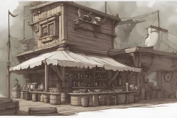 Side View,Concept Art,Pirate Bar