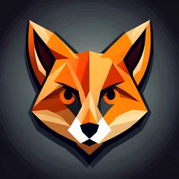 abstract fox head icon
