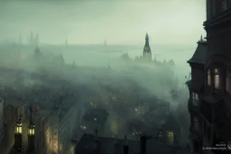 Quebec city+Livorno canal+Gothic city+BioShock+Dishonored+Bloodborne +trieste+Edinburgh+Chicago+victorian London+decòpunk Skyscraper+ +steampunk+biopunk+alphonse mucha, greg rutkowski,matte painting, cryengine, hyper detailed, felix kelly, fantasy art, seb mckinnon