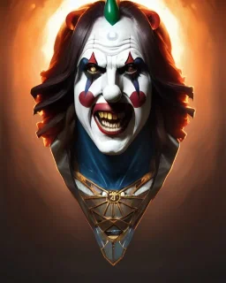 "matt mercer as a clown full-scale head and shoulders portrait, 8k resolution concept art portrait by Greg Rutkowski, Artgerm, WLOP, Alphonse Mucha dynamic lighting hyperdetailed intricately detailed Splash art trending on Artstation triadic colors Unreal Engine 5 volumetric lighting Splash art fantasy"