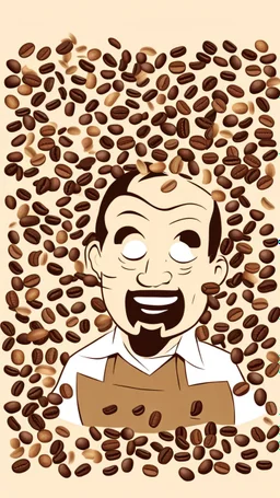 Only one Coffee bean Without background