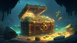 Sea of Thieves lots of treasure chest deep in the sea