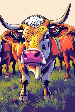 pop art pixels 10000 images war cow