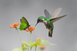 Photo of a hummingbird and a butterfly together on an flower, sf, intricate artwork masterpiece, ominous, matte painting movie poster, golden ratio, trending on cgsociety, intricate, epic, trending on artstation, by artgerm, h. r. giger and beksinski, highly detailed, vibrant, production cinematic character render, ultra high quality model