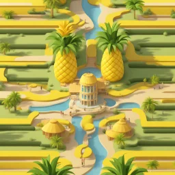 A tourist resort in the shape of a pineapple