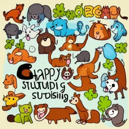 happy Animals studing