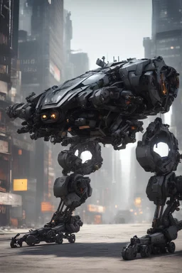 Vehicle with robotic legs Black mech hitech Futuristic 3d render, vray, uhd, detailed, hdr, 8k, photorealistic, dramatic lighting, hawken graphic design abstract 3d hitech technological HAWKEN photorealistic uhd 8k VRAY highly detailed HDR